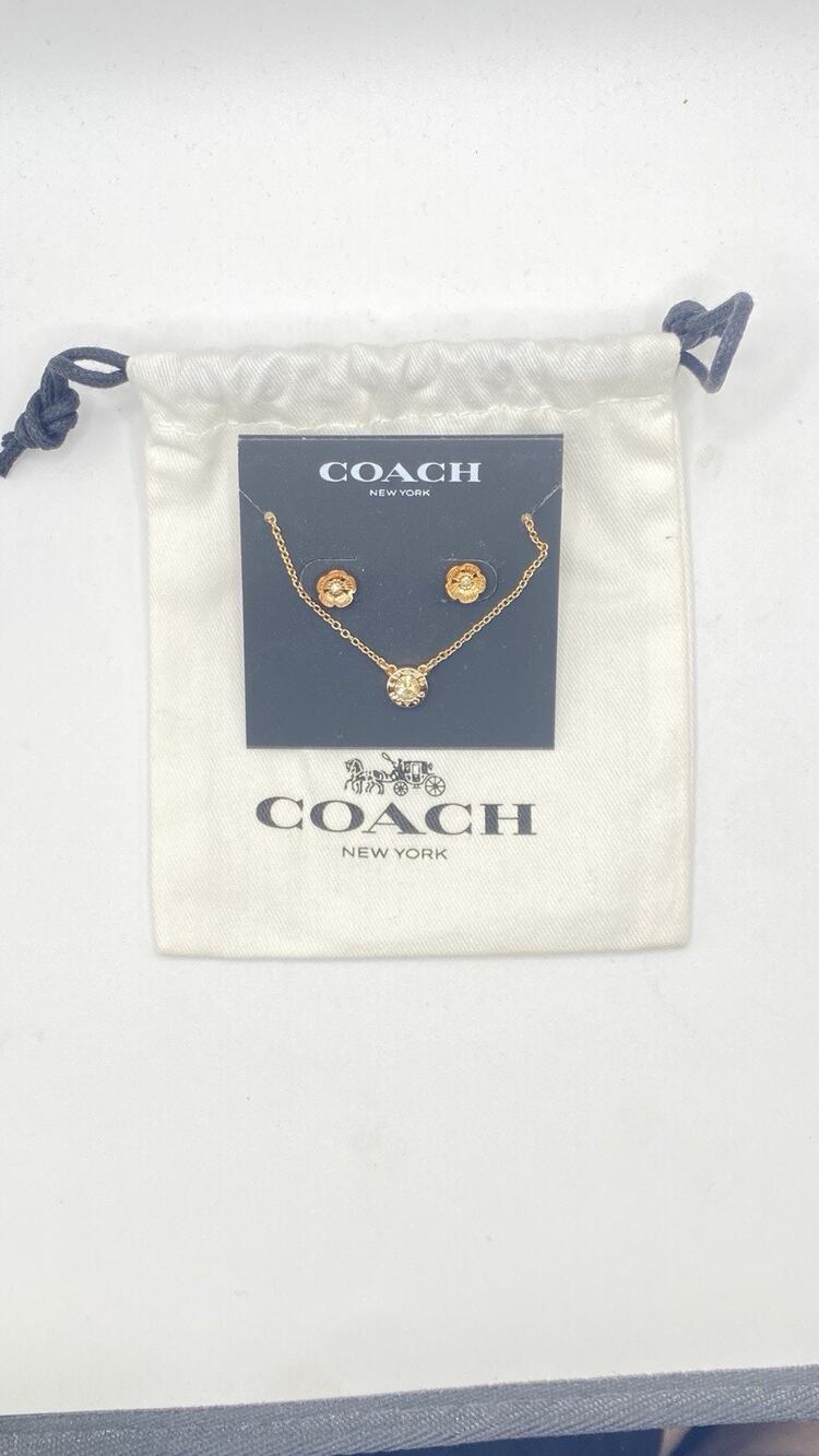 COACH Necklace and Stud Set. MRP $125